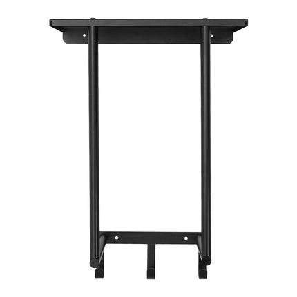 Modern Black Iron Wall-Mounted Towel Rack with Triple Hooks