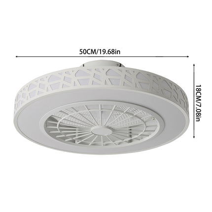 Round Acrylic Ceiling Mount LED Fan Light