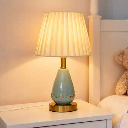 Ceramic & Iron Table Lamp with 5W Bulb