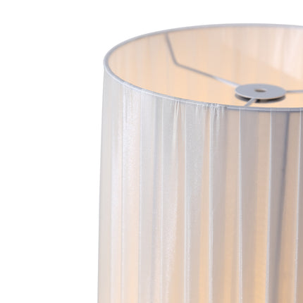 Simple Retro Floor Lamp with Fabric Lampshade