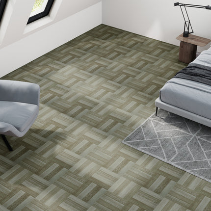 10Pcs Self-adhesive PVC Parquet Flooring Tiles Set
