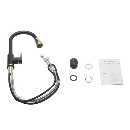 Bathroomdeco Retractable Commercial Pulldown Kitchen Faucet