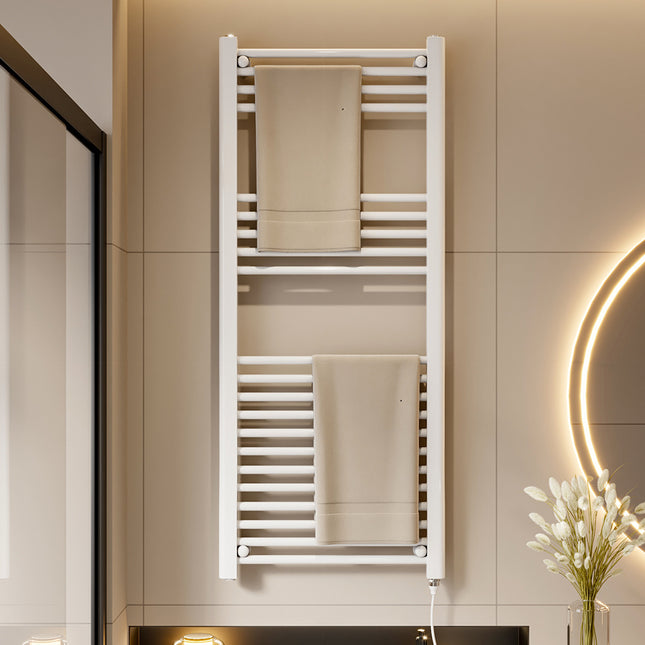 120x50cm Designer Flat Heated Electric Towel Warmer,White