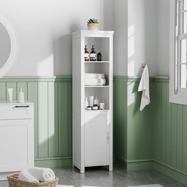 161.5cm H Freestanding Bathroom Tall Cabinet with Blind Door