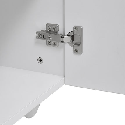 White Rolling Manicure Salon Station with Storage