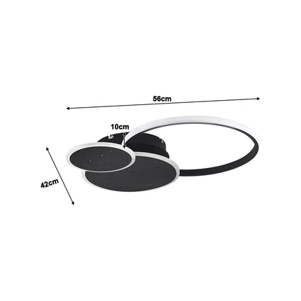 LED 3 Round Ceiling Light in White Light 56x42x10