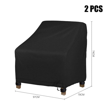 2Pcs Outdoor Patio Waterproof Furniture Cover