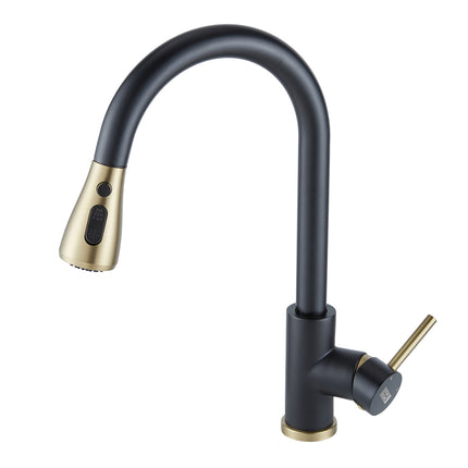 Bathroomdeco Retractable Commercial Pulldown Kitchen Faucet