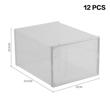 12 Pack Plastic Shoe Storage Box