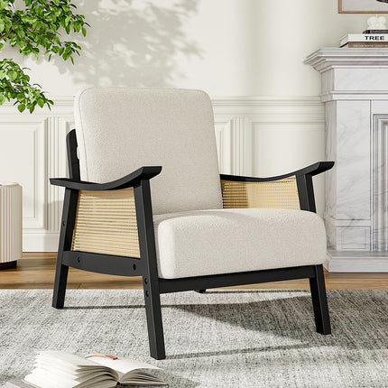 Modern Teddy Fleece Upholstered Accent Armchair