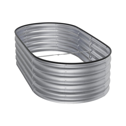 Oval-Shaped Galvanised Steel Raised Garden Bed