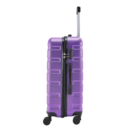 Purple 20 inch Hard Shell Rolling Luggage Trolley Travel Case