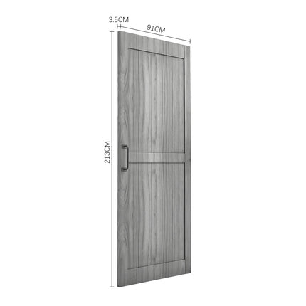 Natural Farmhouse Style MDF Wooden Barn Door with 200cm Sliding Kit