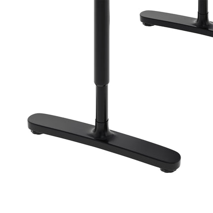 2Pcs Black/ White Adjustable Height Table Underframe