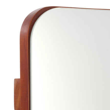 360° Rotating Full-Length Mirror with Coat Rack