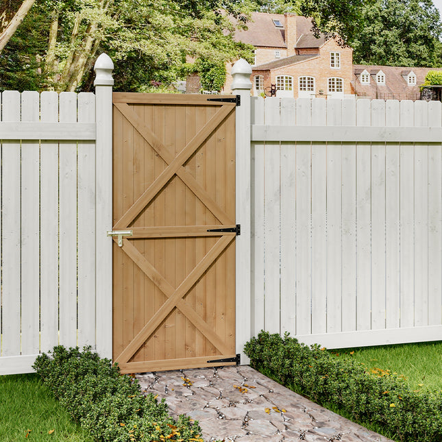 183cm Garden Flat Top Pine Wood Gate Kit