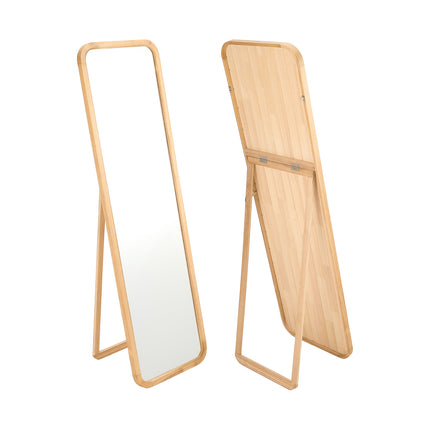 155cm Wooden Frame Full Length Mirror with Stand