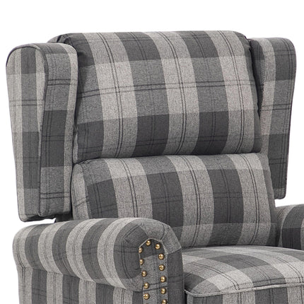 Fabric Upholstered Sofa Pushback Reclining Chair Armchair
