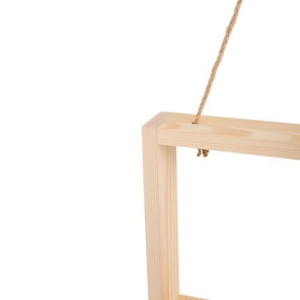 5-Tube Wall Hanging Plant Propagation Station with Wooden Frame