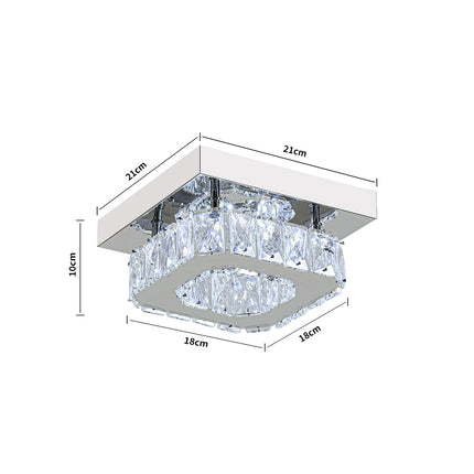 Modern Square Crystal Ceiling Light