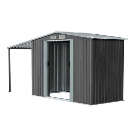 Outdoor Metal Storage Shed with Lean-to