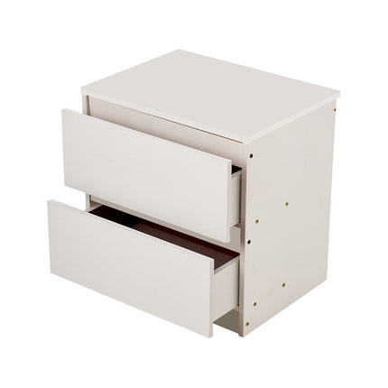 2-Drawer Wooden Nightstand Bedside Table