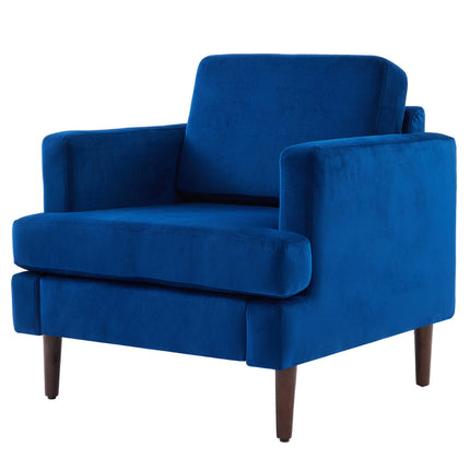 Mid-Century Blue Single Sofa Armchair