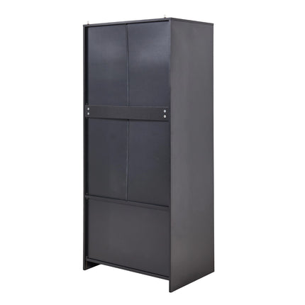 2-Door Wardrobe with Drawers & Mirror