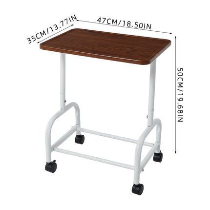 Mobile Side Table with Lower Basket