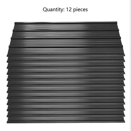 Set of 12 Steel Corrugated Panels 45x115cm