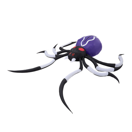 11FT Halloween Inflatable Giant Spider with Built-in LED Lights