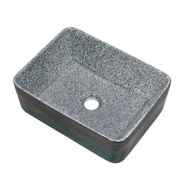 Ceramic Countertop Washbasin Vessel Sink with Waste Kit