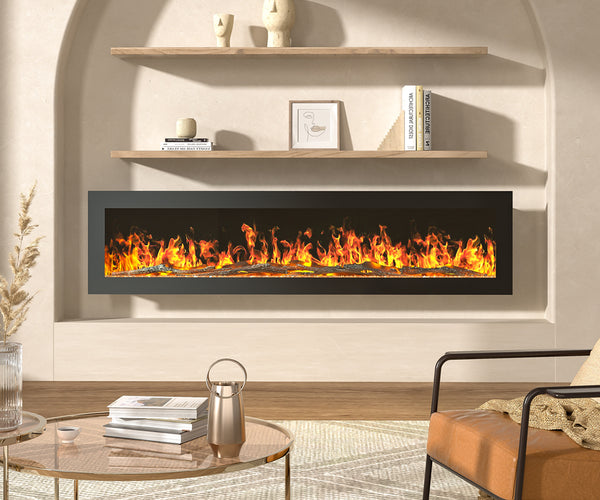 60 Inch Wall Mount Freestanding Electric Fireplace