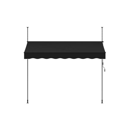 Outdoor Manual Retractable Patio Awning with Hand Crank 150-300cm W