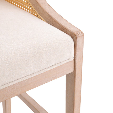 Set of 2 Modern Upholstered High Bar Stools