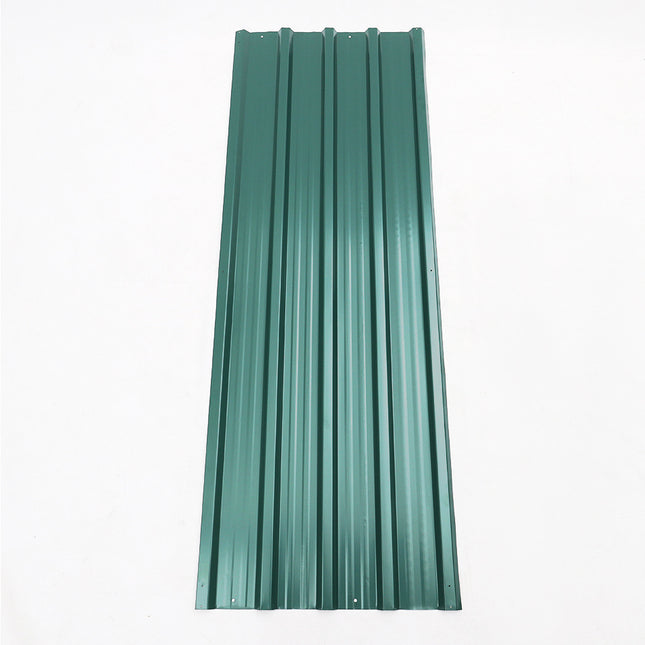 12pcs Metal Steel Corrugated Roof Sheets Roofing Cladding Garage, Green