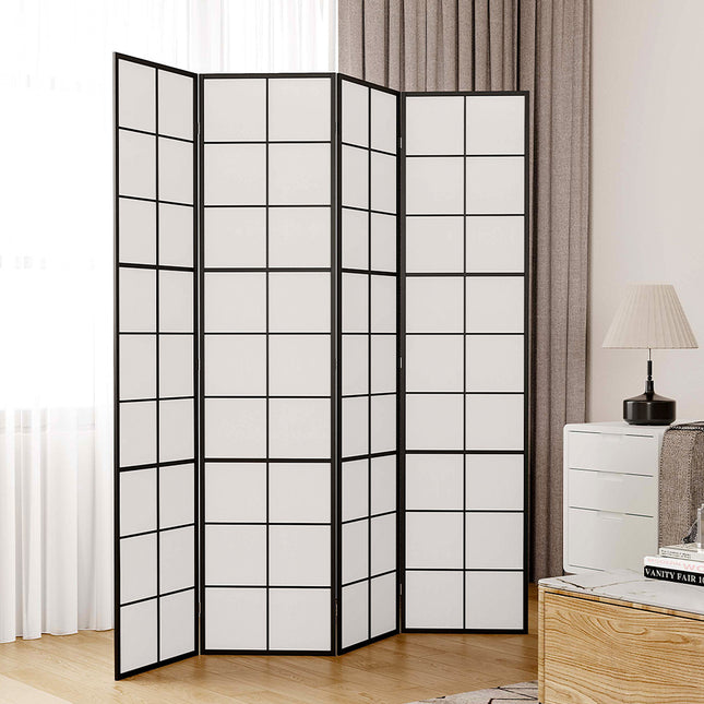 4 Panel Solid Wood Folding Screen Room Divider