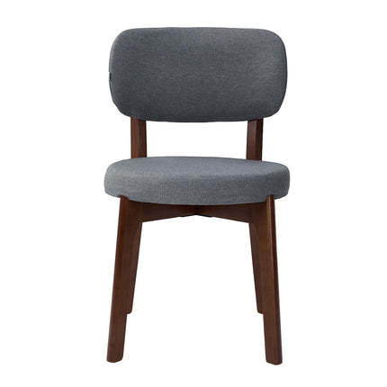 2Pcs Upholstered Dining Chair with Wooden Frame