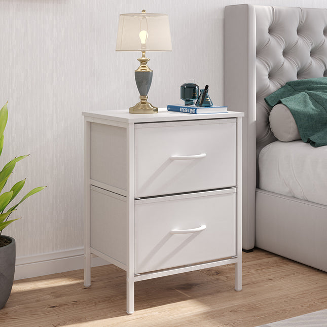 Nightstand Bedside Table with 2 Storage Drawers