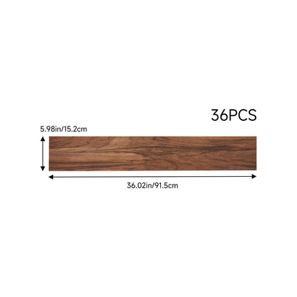 36Pcs Self Adhesive Wood Grain PVC Flooring