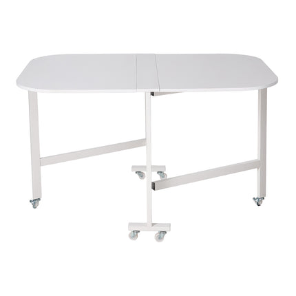 Folding Drop Leaf Table with 6 Wheels