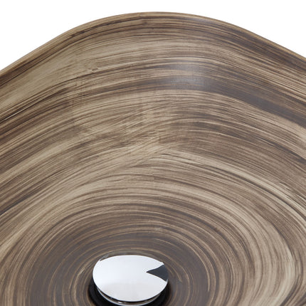 Ceramic Countertop Washbasin Vessel Sink with Waste Kit