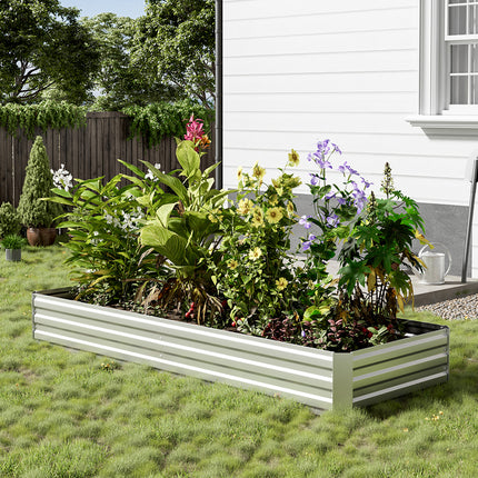 Outdoor Rectangular Metal Raised Garden Bed