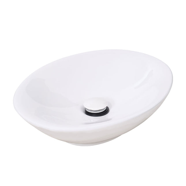 Ceramic Countertop Washbasin with Waste Kit