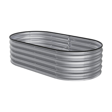 Oval-Shaped Galvanised Steel Raised Garden Bed