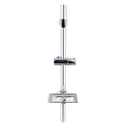 Shower Riser Rail Slider Bar with Soap Tray