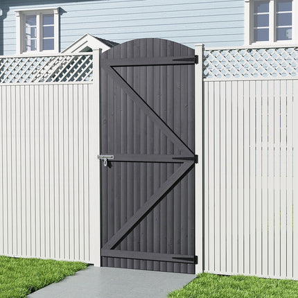 Semi Braced Arch Top Strong Wooden Garden Gate