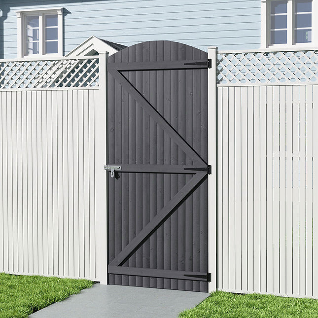 Semi Braced Arch Top Strong Wooden Garden Gate