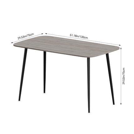 Modern Dining Table with MDF Tabletop & Metal Legs
