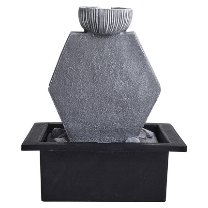 Tabletop Resin Fountain Water Feature LED Light